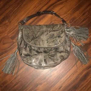 All saints leather tassel bag